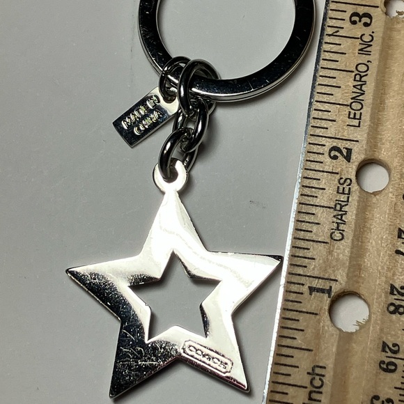 Coach Blue Star Silver with Blue Pave Crystals purse charm